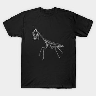 white praying mantis front T-Shirt